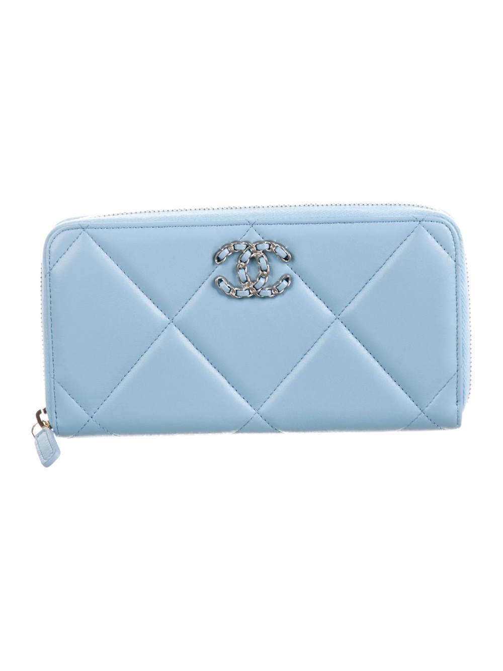 Chanel 19 Zip Around Continental Interlocking CC Logo Continental Wallet